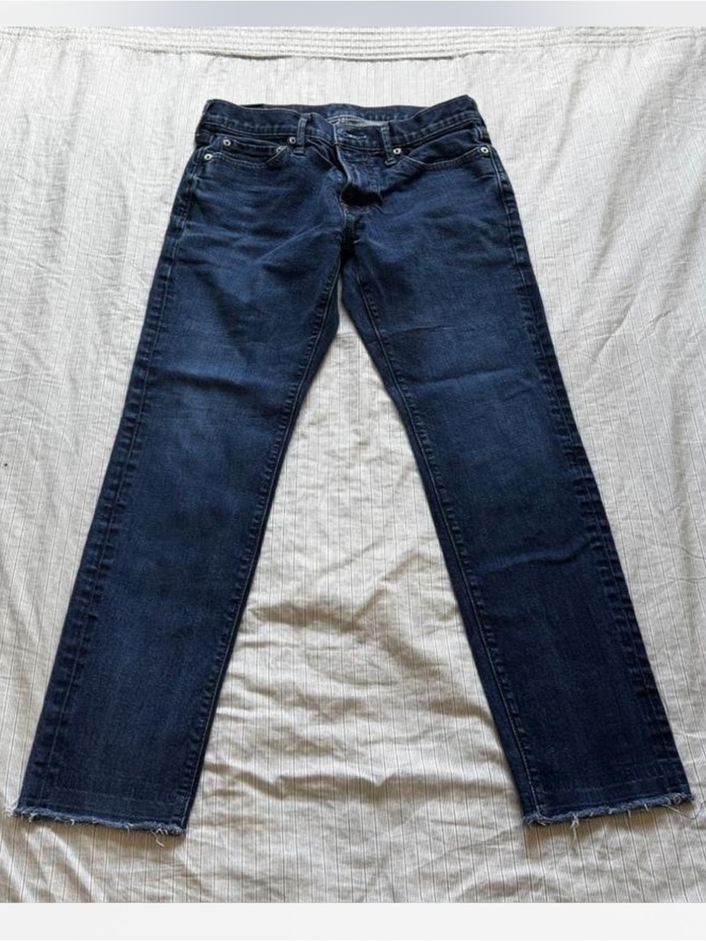 Abercrombie & Fitch Men's Navy Slim Straight-Leg Jeans